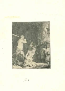 Pamono Rembrandt van Rijn, The Beheading of St. John the Baptist, Etching, 1640> Old Masters