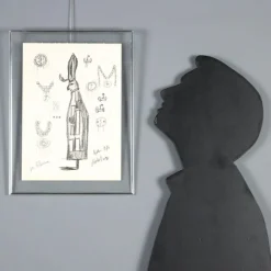 Pamono Remo Brindisi, Sketch for Aida, 1974, Charcoal Drawing> Work On Paper