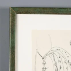 New Pamono Remo Brindisi, Sketch for the Aida, 1974, Charcoal Drawing