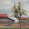 Sale Pamono René Guinand, Paysage, 1935, Oil on Canvas, Framed