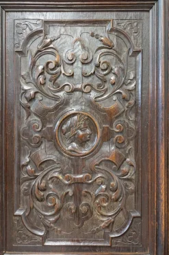 Pamono Renaissance Revival Oak 2-Part Buffet Cabinet, France, Mid-19th Century><noscript><img width=