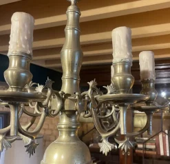 Discount Pamono Renaissance Style Chandelier in Bronze with Six Branches
