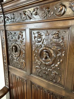 New Pamono Renaissance Style Chest Bench in Walnut, 1890s
