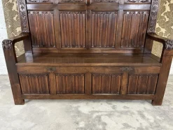 New Pamono Renaissance Style Chest Bench in Walnut, 1890s