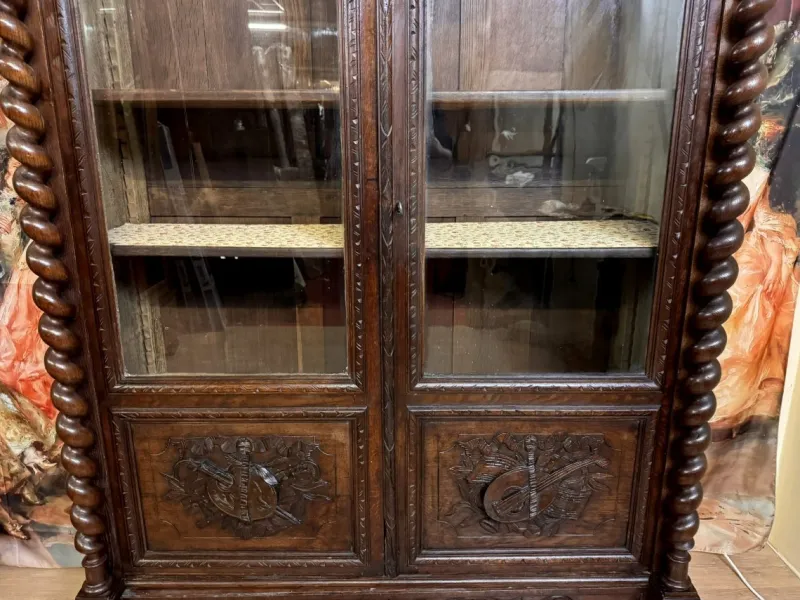 Pamono Renaissance Style Hunting Lodge Library in Carved Oak, 1850> Shelves & Wall Units