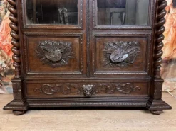Pamono Renaissance Style Hunting Lodge Library in Carved Oak, 1850><noscript><img width=