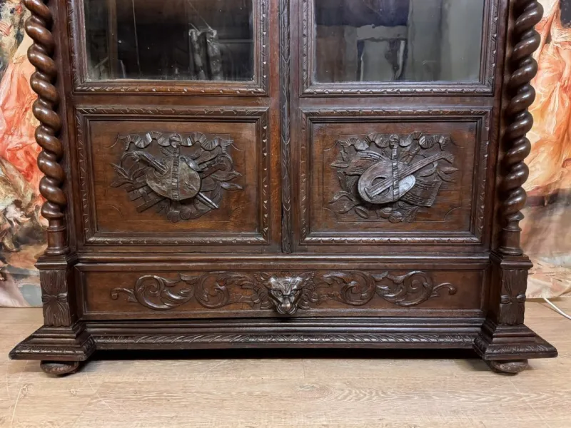 Pamono Renaissance Style Hunting Lodge Library in Carved Oak, 1850> Shelves & Wall Units