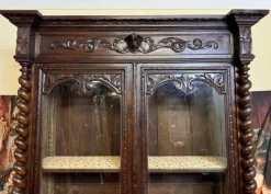 Pamono Renaissance Style Hunting Lodge Library in Carved Oak, 1850><noscript><img width=