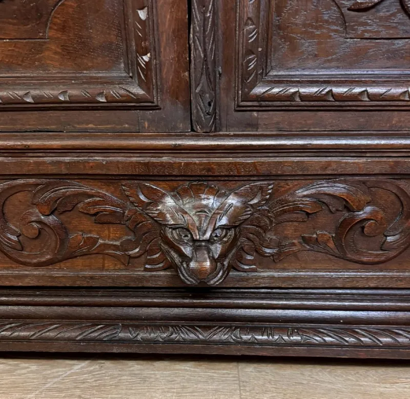 Pamono Renaissance Style Hunting Lodge Library in Carved Oak, 1850> Shelves & Wall Units