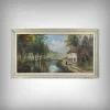 Pamono Reney, The Mill, 20th Century, Oil on Canvas, Framed> Classical|Painting