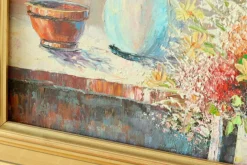 Outlet Pamono Renwick, Floral Spray, 1960s, Oil on Canvas, Framed