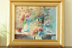 Outlet Pamono Renwick, Floral Spray, 1960s, Oil on Canvas, Framed