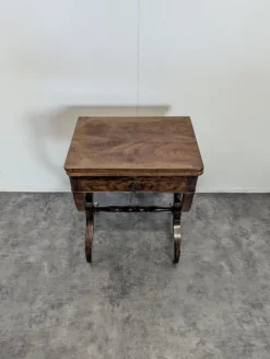 Clearance Pamono Restoration Game Table in Flamed Mahogany