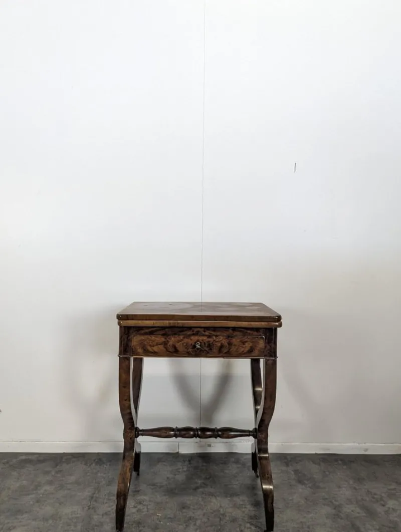Clearance Pamono Restoration Game Table in Flamed Mahogany
