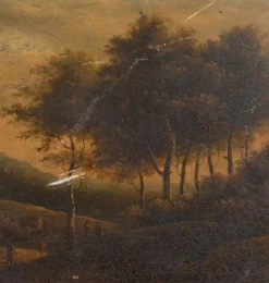 Pamono Restoration Period Artist, Landscape, Oil on Panel, Framed><noscript><img width=