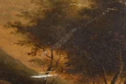 Pamono Restoration Period Artist, Landscape, Oil on Panel, Framed><noscript><img width=