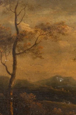 Pamono Restoration Period Artist, Landscape, Oil on Panel, Framed><noscript><img width=