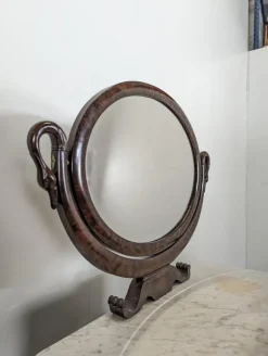 Pamono Restoration Swan Neck Dressing Table in Flamed Mahogany