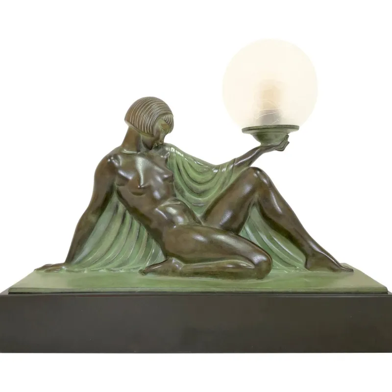 Online Pamono Reverie Sculpture Lamp in Art Deco Style by Raymonde Guerbe for Max Le Verrier