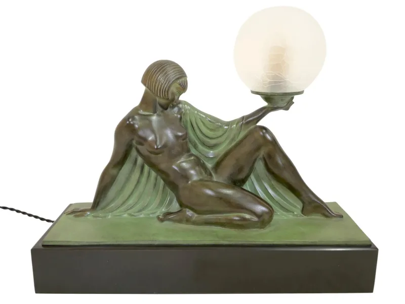 Online Pamono Reverie Sculpture Lamp in Art Deco Style by Raymonde Guerbe for Max Le Verrier