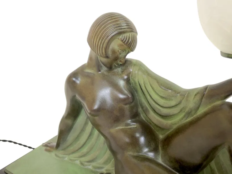 Online Pamono Reverie Sculpture Lamp in Art Deco Style by Raymonde Guerbe for Max Le Verrier