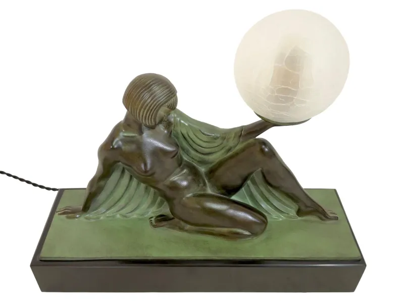 Online Pamono Reverie Sculpture Lamp in Art Deco Style by Raymonde Guerbe for Max Le Verrier