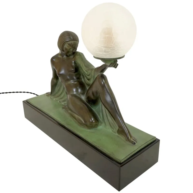 Online Pamono Reverie Sculpture Lamp in Art Deco Style by Raymonde Guerbe for Max Le Verrier