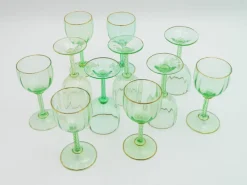 Pamono Rhein Wine Glasses by J. & L. Lobmeyr Vienna, 1890s, Set of 11> Glassware