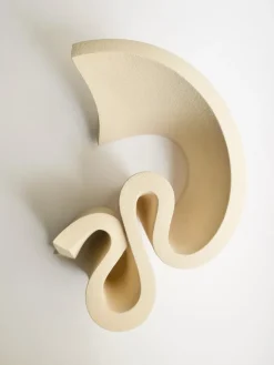 Sale Pamono Ribbon Vase in Stoneware Clay by Aleksandra Krasnopolska