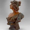 Pamono Ricardo Aurilli, Bust of Judith, 1900, Terracotta> Art Nouveau