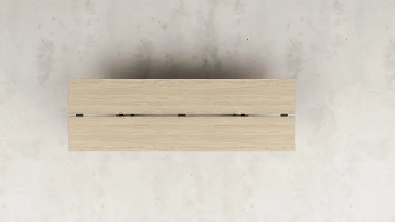 Pamono Rift Wood and Metal Dining Table by Andy Kerstens> Tables