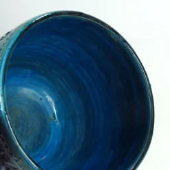 Pamono Rimini Blue Flower Pot by Aldo Londi for Bitossi, 1960s><noscript><img width=