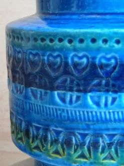 Pamono Rimini Blue Vase from Bitossi, 1960s><noscript><img width=