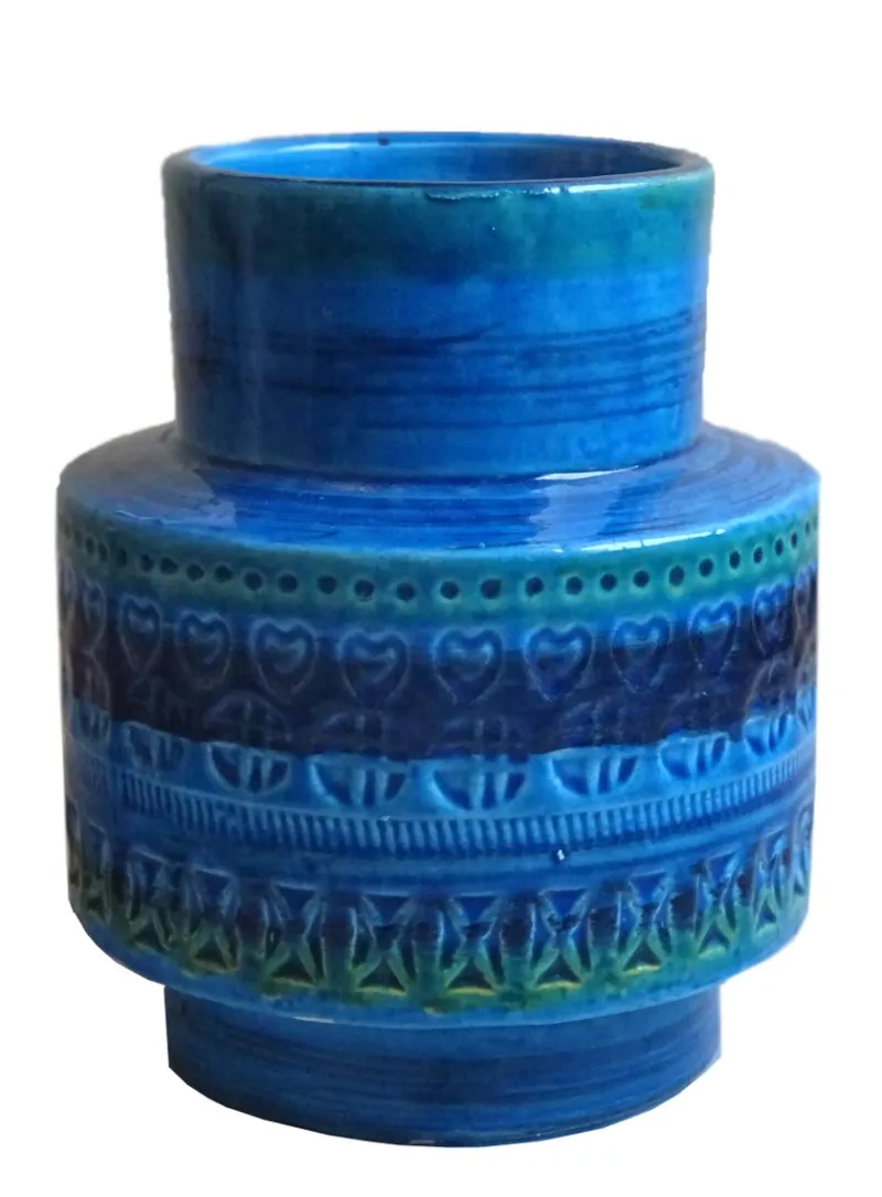 Pamono Rimini Blue Vase from Bitossi, 1960s> Vases