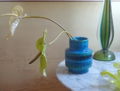 Pamono Rimini Blue Vase from Bitossi, 1960s><noscript><img width=