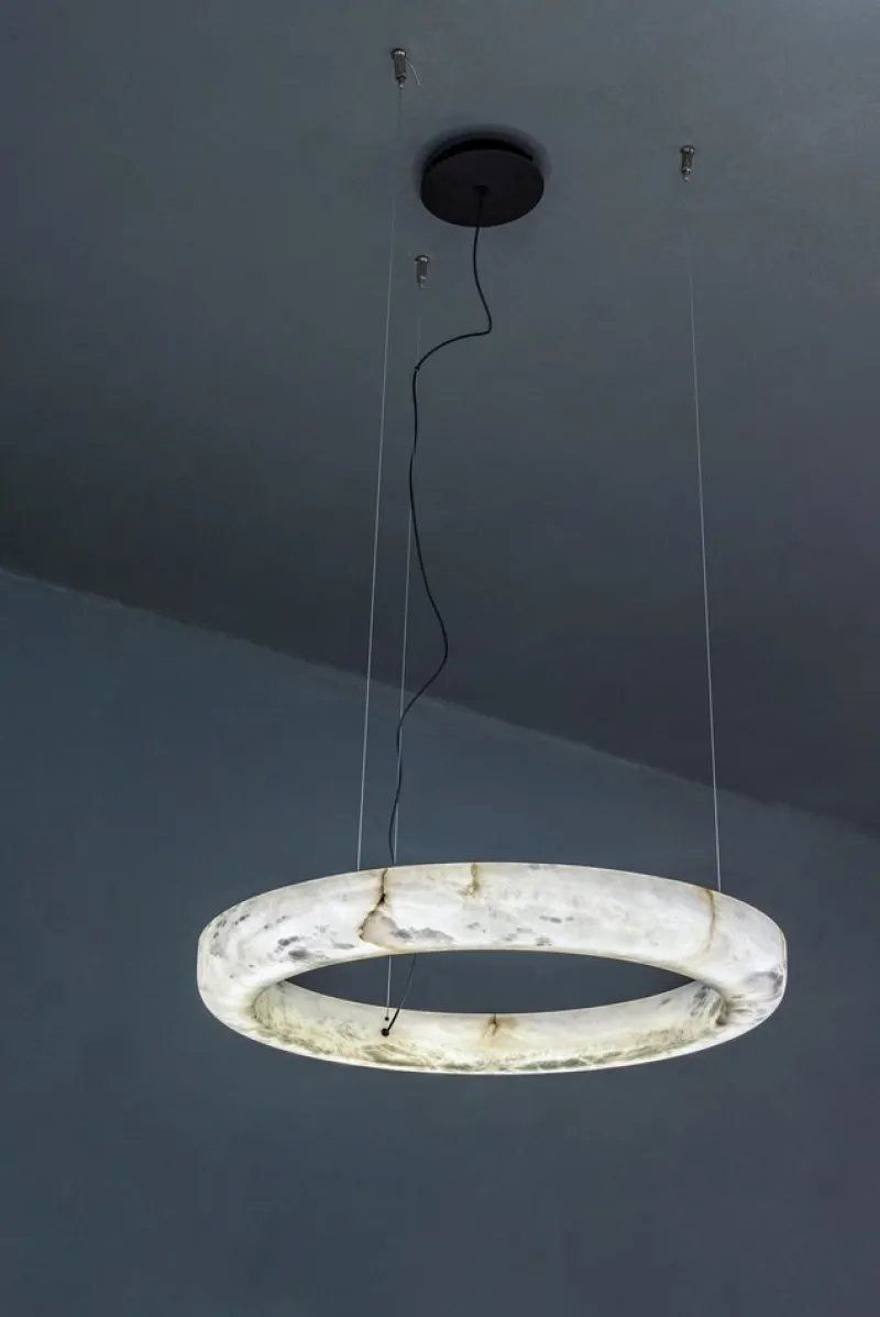 Discount Pamono Ring 100 Pendant Lamp by United Alabaster