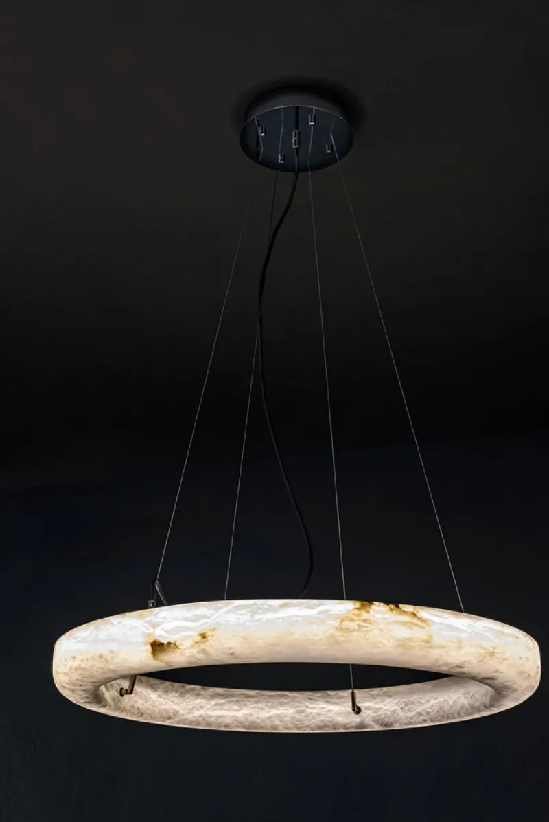 Discount Pamono Ring 100 Pendant Lamp by United Alabaster