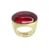 Pamono Ring in Plated Silver and Crystal from Daum, France, 1990s> Rings