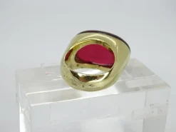 Pamono Ring in Plated Silver and Crystal from Daum, France, 1990s><noscript><img width=