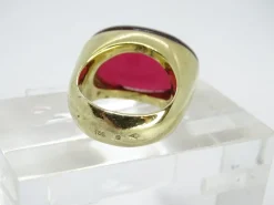 Pamono Ring in Plated Silver and Crystal from Daum, France, 1990s><noscript><img width=