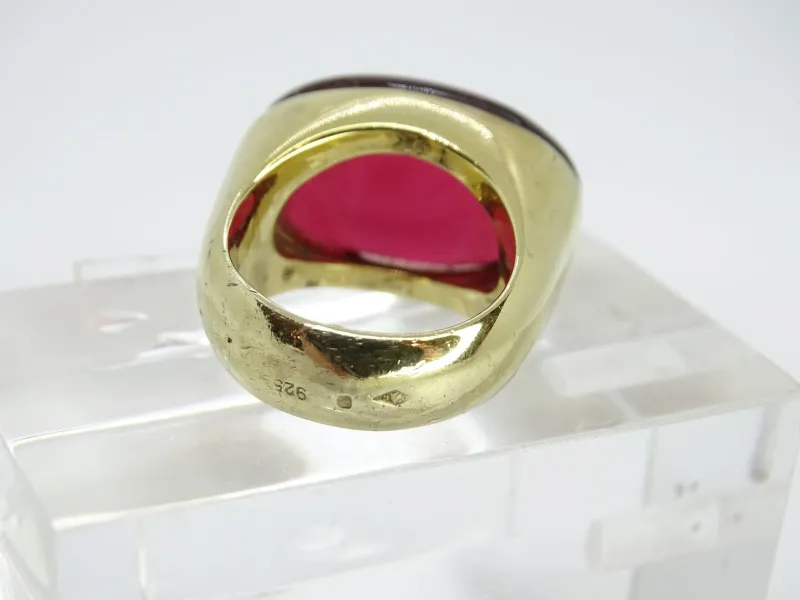 Pamono Ring in Plated Silver and Crystal from Daum, France, 1990s> Rings