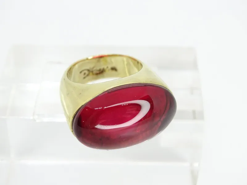 Pamono Ring in Plated Silver and Crystal from Daum, France, 1990s> Rings