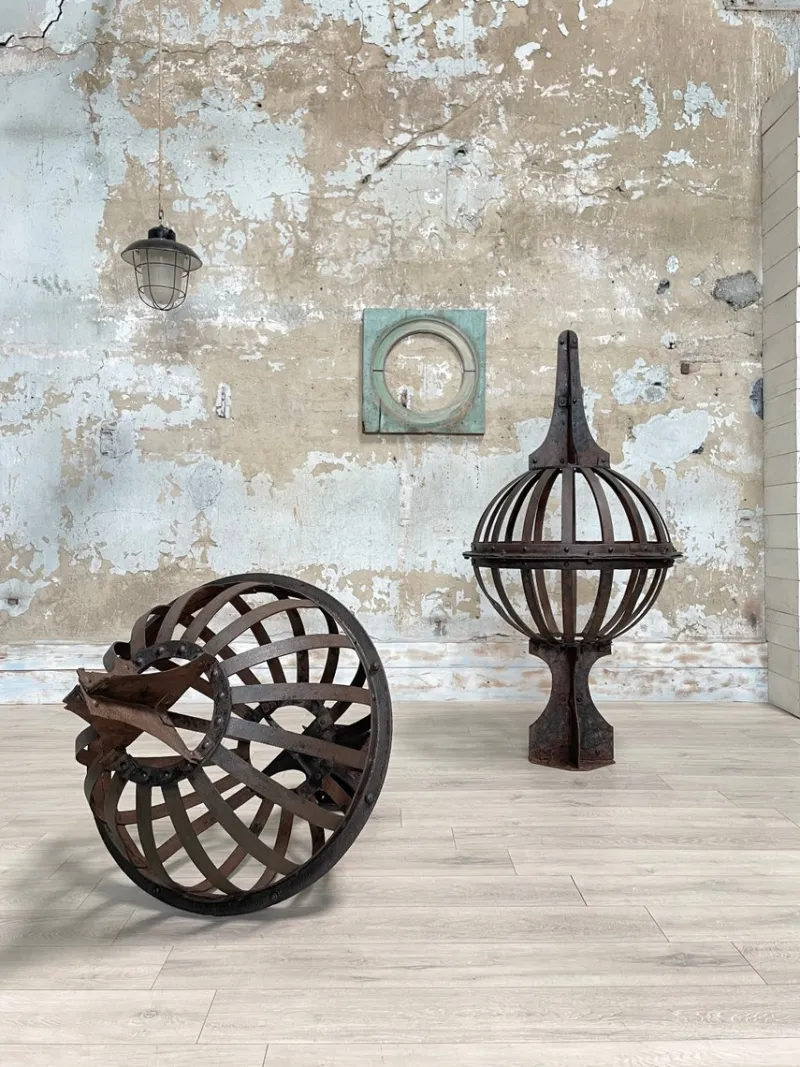 Pamono Riveted Metal Lightning Rods, Set of 2> Architectural Elements