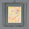 Pamono Roberto Crippa, Modern Composition, Pastel Drawing on Paper, Framed> Work On Paper