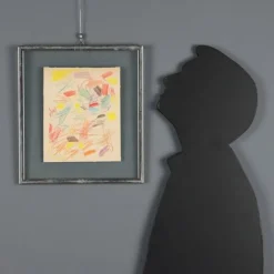 Pamono Roberto Crippa, Modern Composition, Pastel Drawing on Paper, Framed> Work On Paper