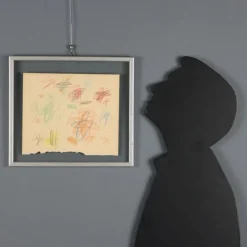 Pamono Roberto Crippa, Modern Composition, Crayon Drawing on Paper, 1969, Framed> Work On Paper