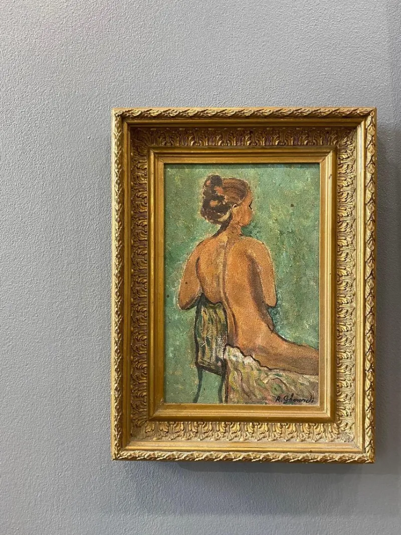 Outlet Pamono Roberto Gherardi, Nu de Dos, 1980s, Oil on Canvas