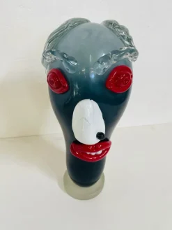 Pamono Roberto Scarpa, Face Sculpture, 1986, Glass><noscript><img width=