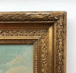 Discount Pamono Roberto Scognamiglio, Baie de Naples et pêcheurs, Oil on Canvas, Framed