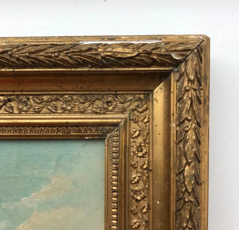 Discount Pamono Roberto Scognamiglio, Baie de Naples et pêcheurs, Oil on Canvas, Framed